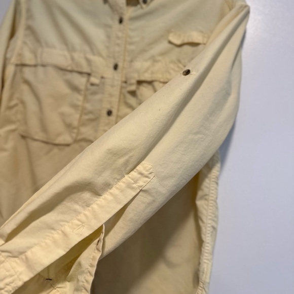 LL Bean women’s  XS Light Yellow Buzz Off Bug Repellent Long Sleeve Button Down. - Picture 11 of 12